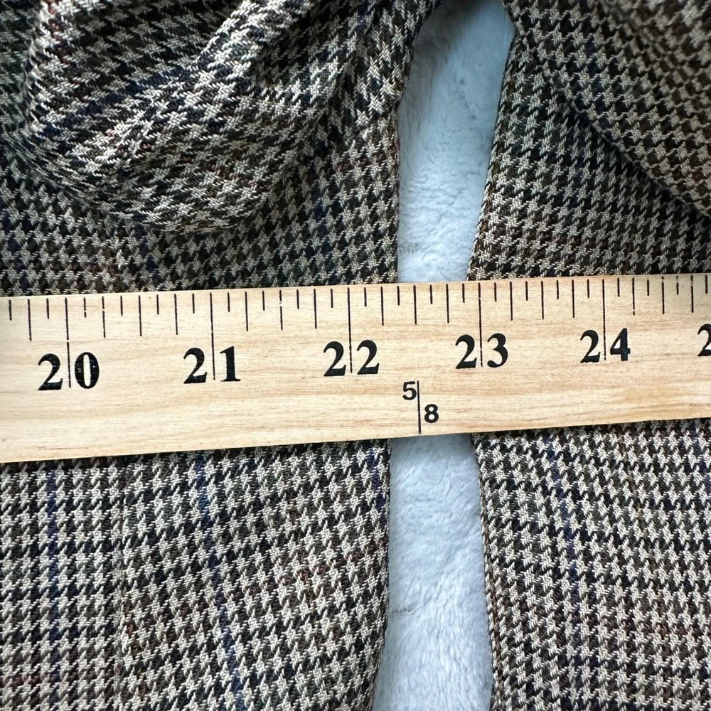 Vintage Lauren Ralph‎ Lauren Men 44 Wool Houndstooth Sport Coat Blazer Academia